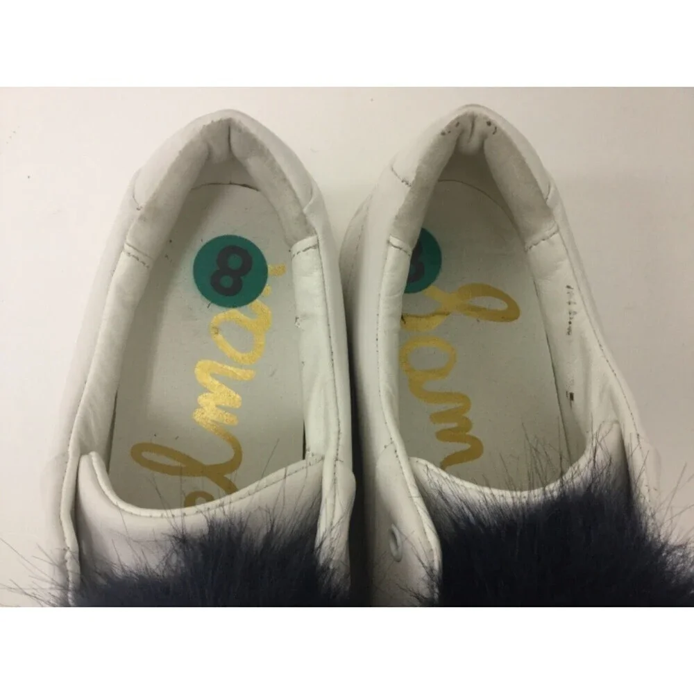 SAM Edelman Shoes Women's Sz 8 Leya Casual White Sneakers‎ Comfort pomps